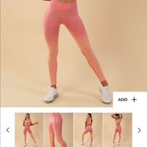 Gymshark Peach Ombré Seamless Leggings